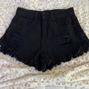 SHEIN size XS black denim Shorts (never worn)